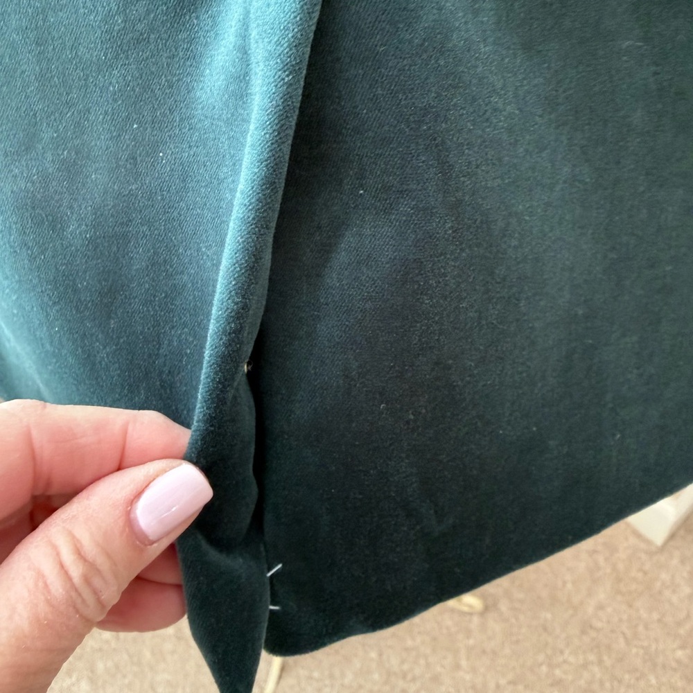 J. Crew Dark Green teal velvet Blazer - Picture 7 of 13